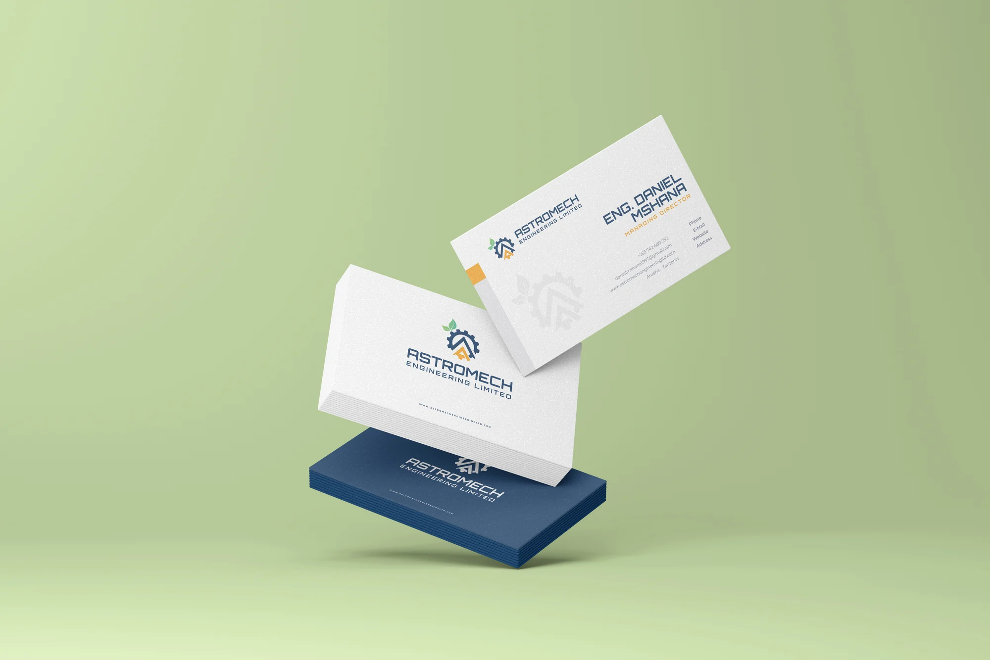 Astromech business card mockup