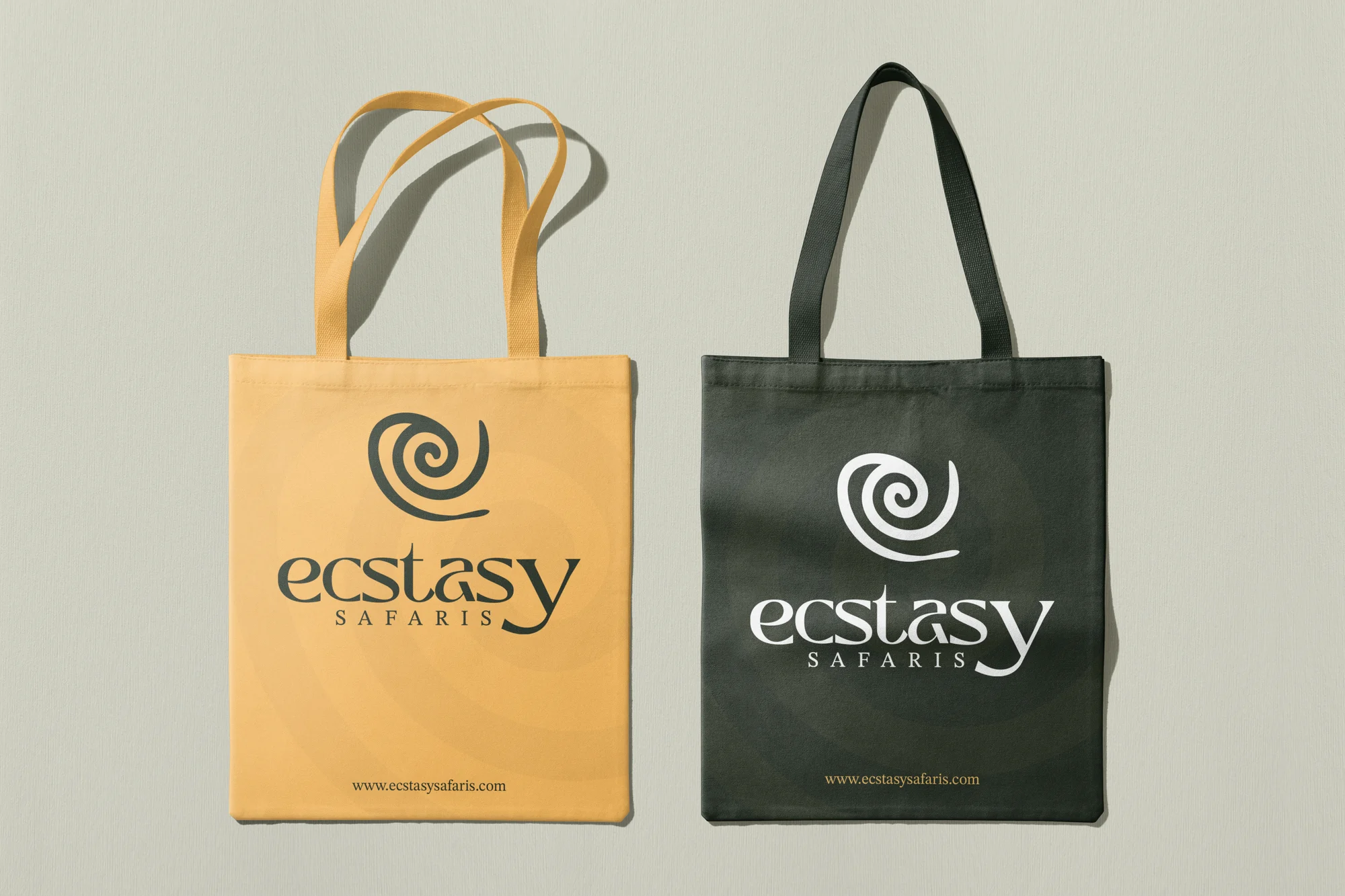 Ecstasy Safaris tote bag mockup