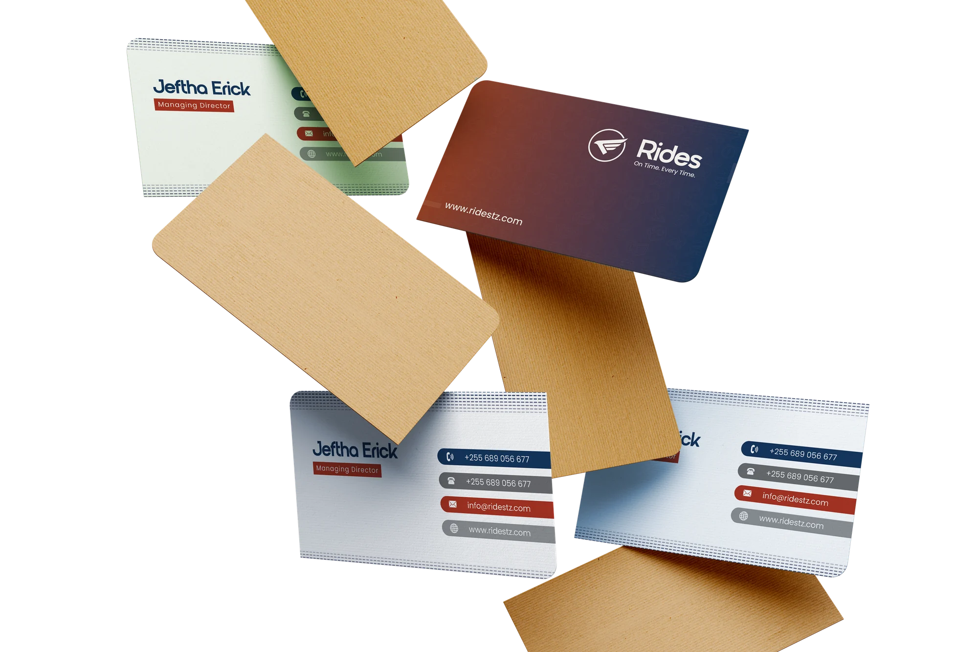 Rides TZ business card mockup